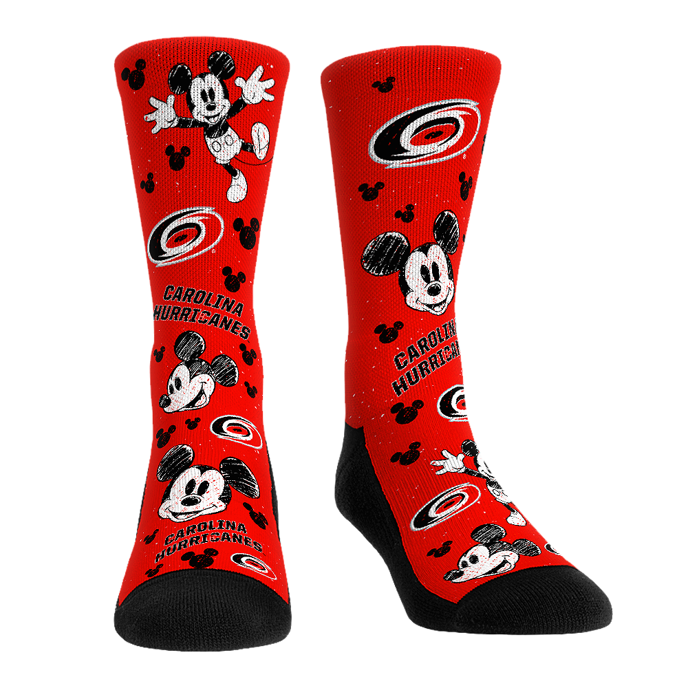 Carolina Hurricanes - Disney - Mickey Sketch | Rock 'Em Socks