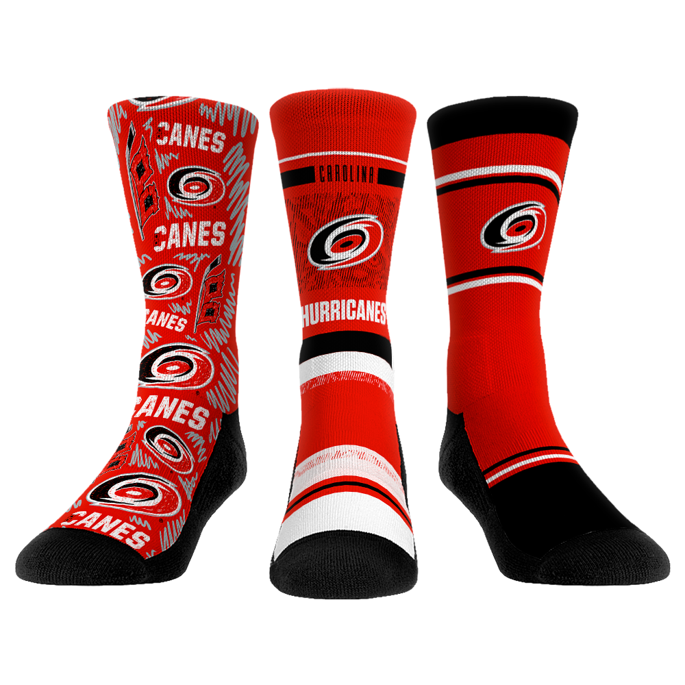 Carolina Hurricanes - 3-Pack | Rock 'Em Socks
