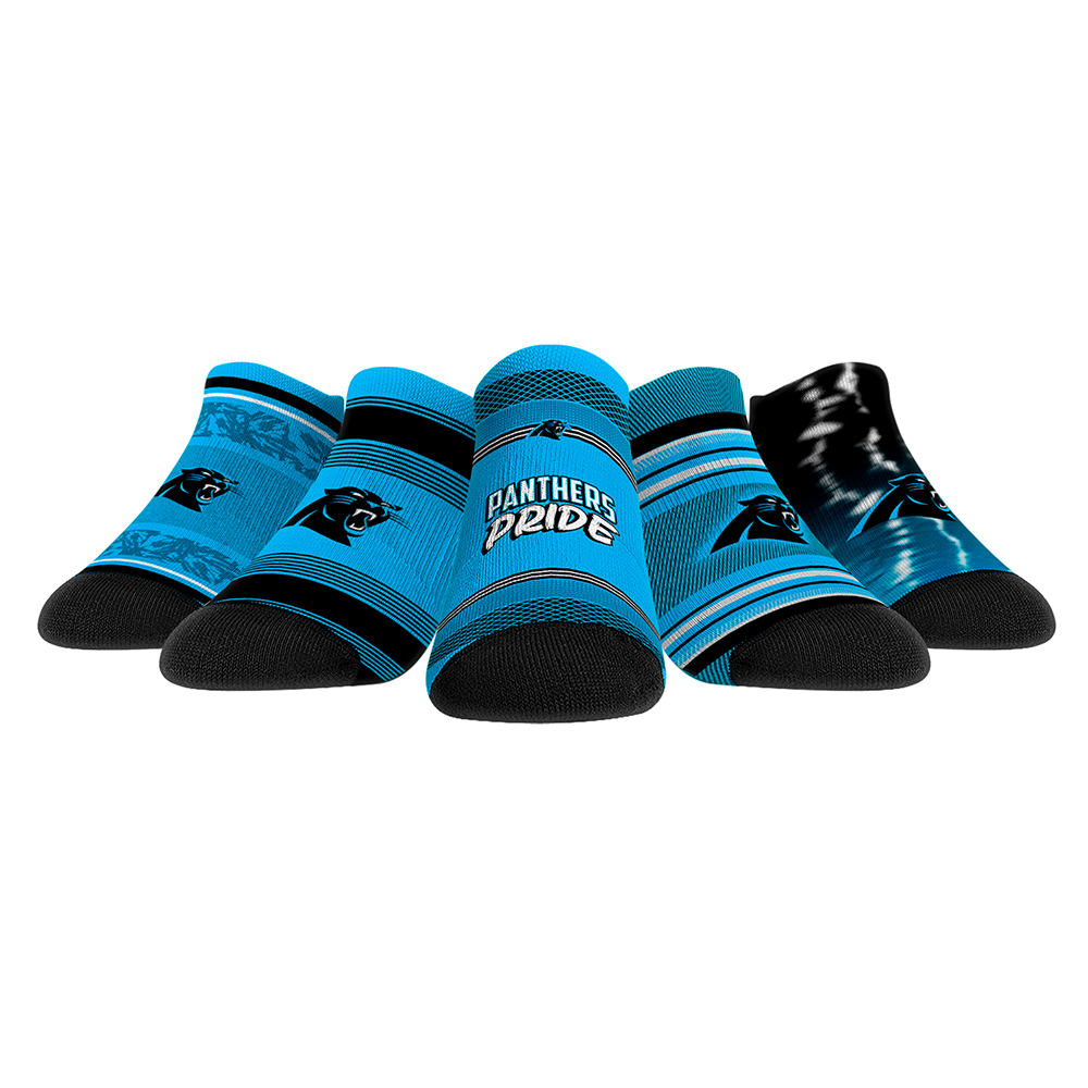 Carolina Panthers - Low Cut  - Super Fan 5-Pack | Rock 'Em Socks 1