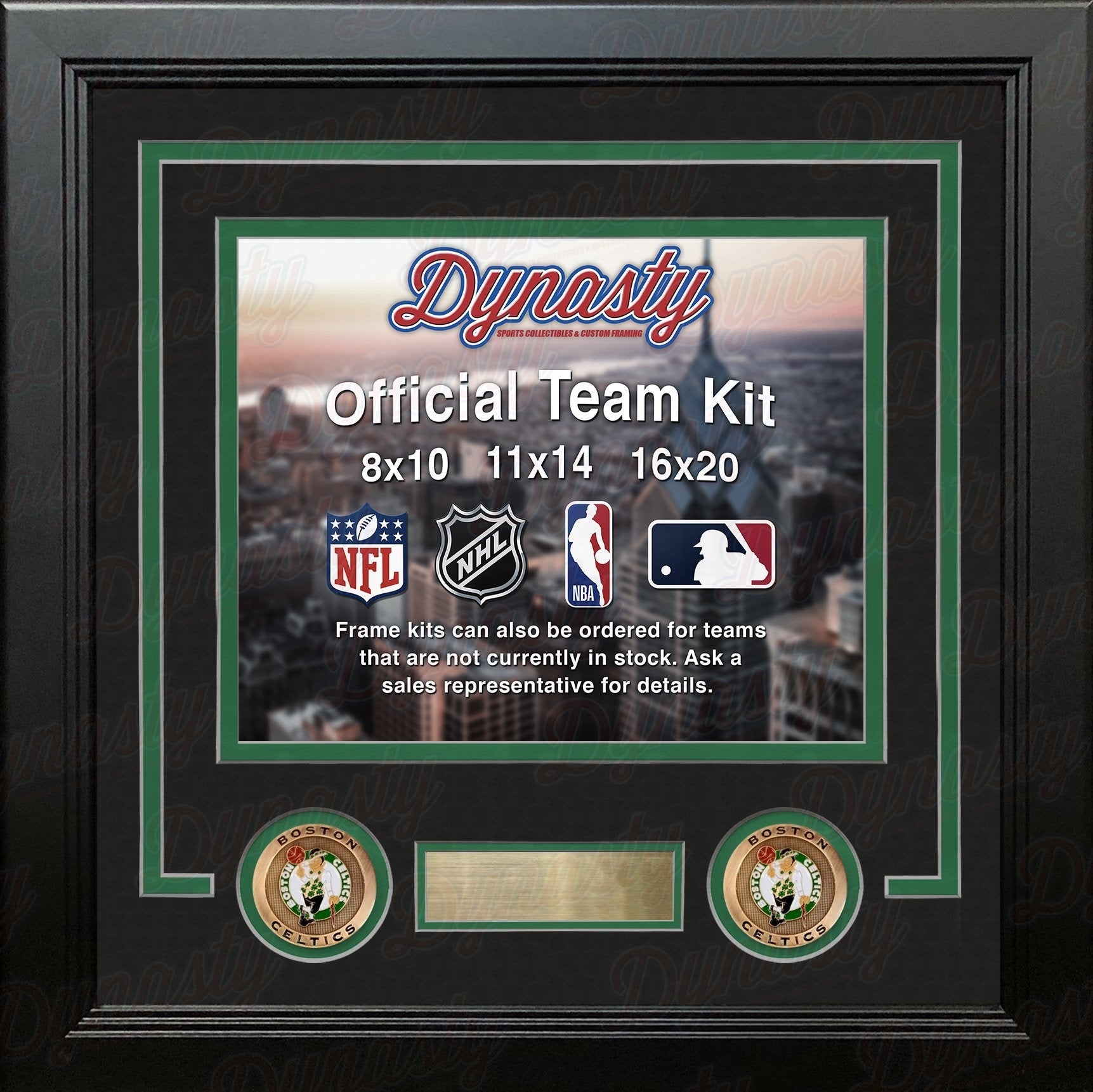 Boston Celtics Custom NBA Basketball 8x10 Picture Frame Kit (Multiple Colors) 3