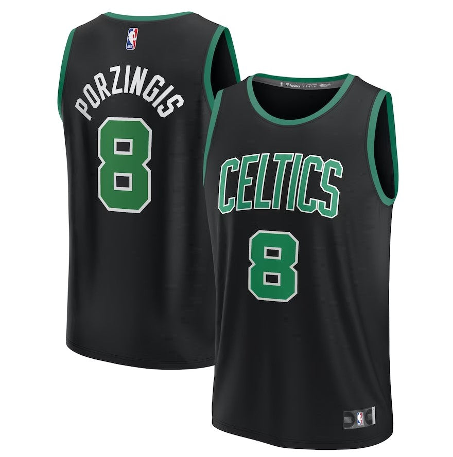 Kristaps Porzingis Boston Celtics Youth Fast Break Player Jersey - Statement Edition - Black 1