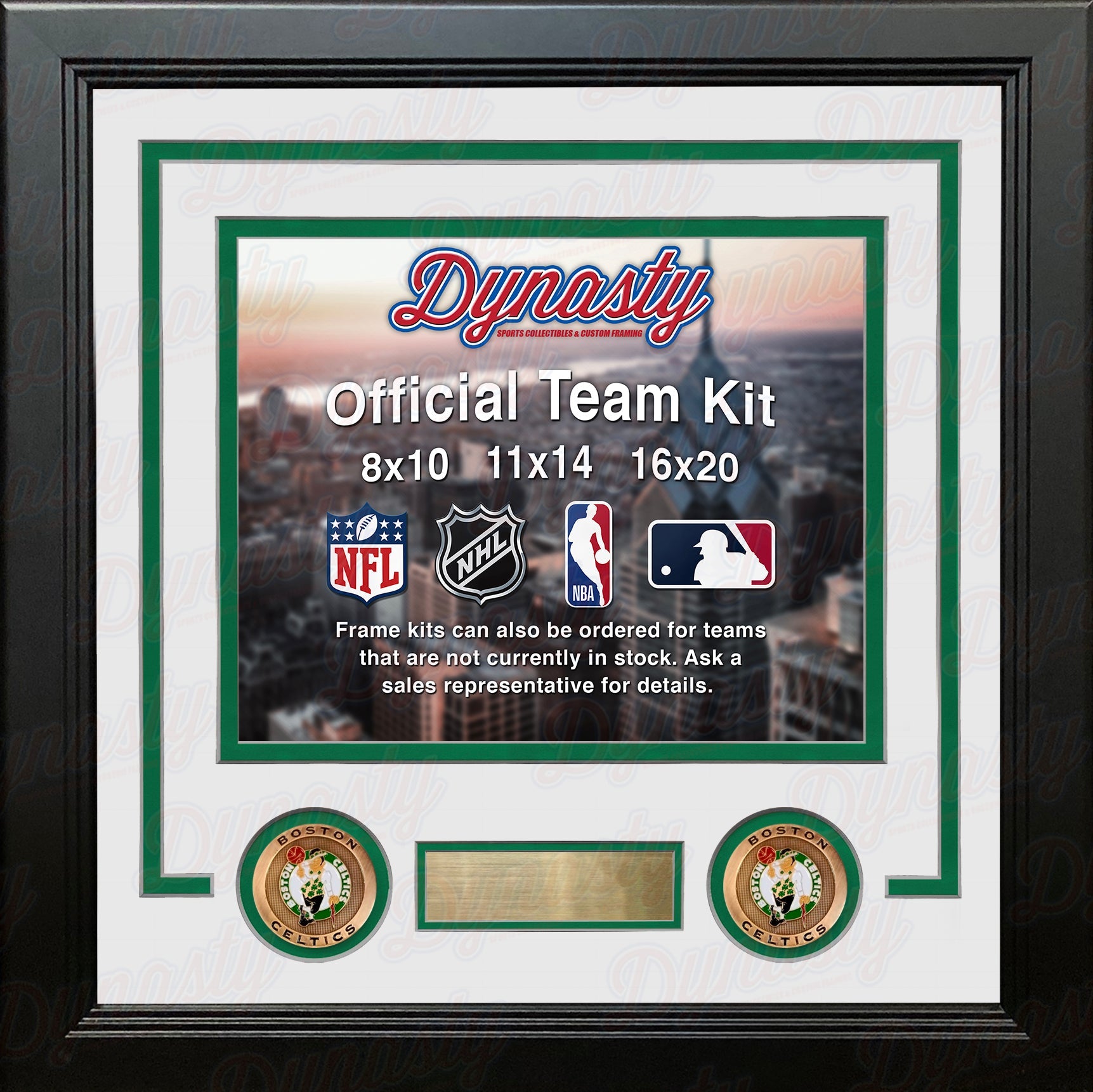 Boston Celtics Custom NBA Basketball 11x14 Picture Frame Kit (Multiple Colors) 2