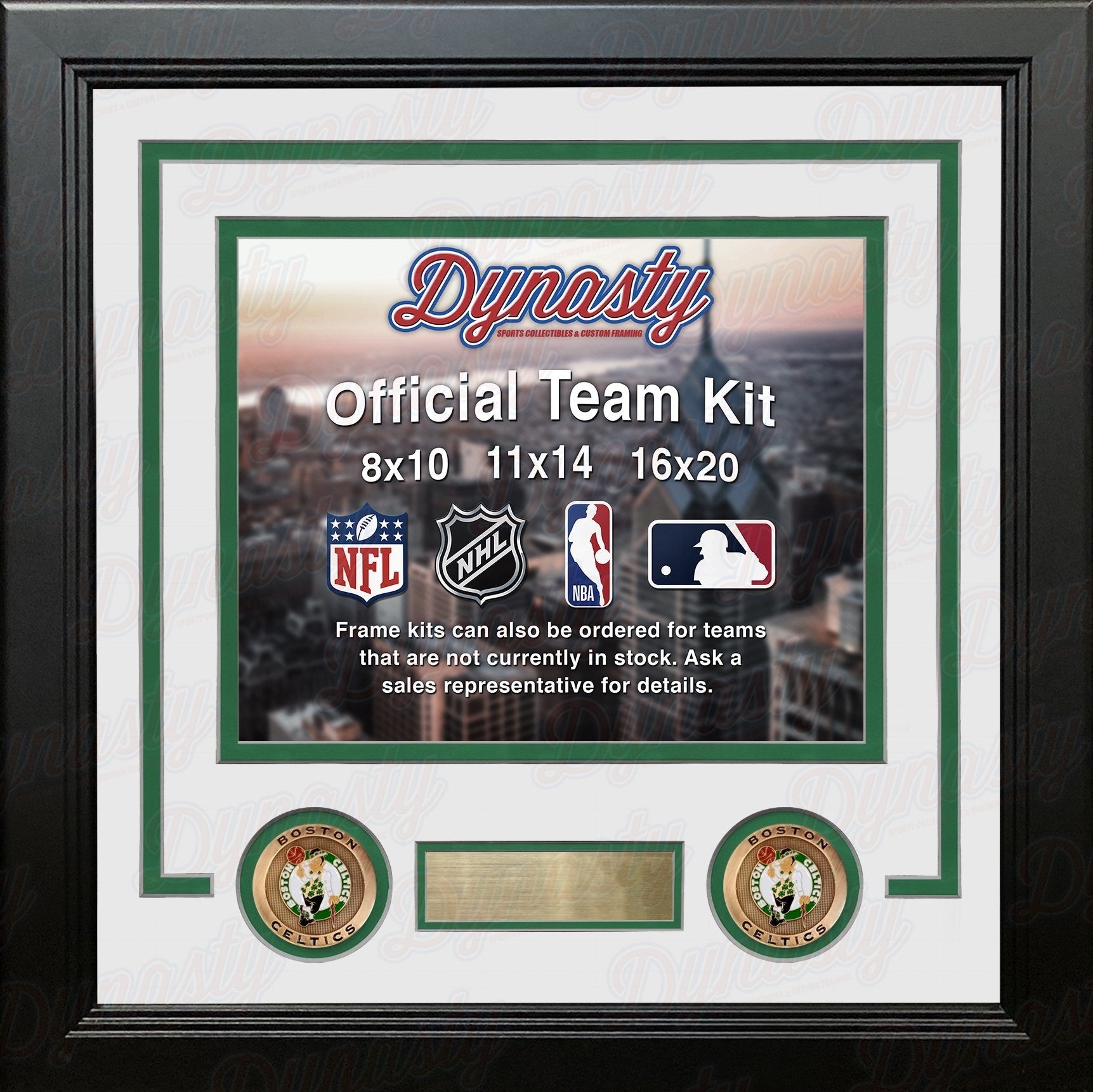 Boston Celtics Custom NBA Basketball 8x10 Picture Frame Kit (Multiple Colors) 2