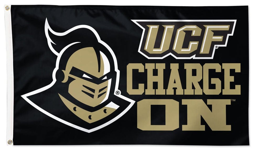 Central Florida Flag 3x5 UCF Charge On  Black