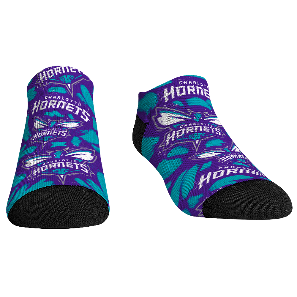 Charlotte Hornets - Low Cut  - Logo Paint | Rock 'Em Socks 1