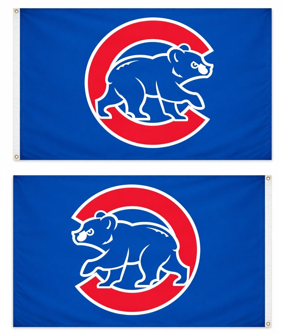 Chicago Cubs Flag 3x5 Walking Cub Logo Single Sided