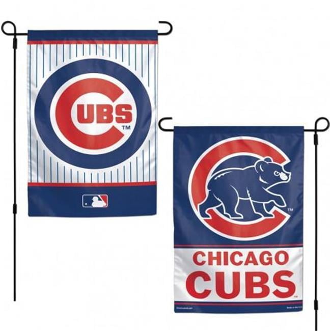 Chicago Cubs Garden Flag 2 Sided Double Logo