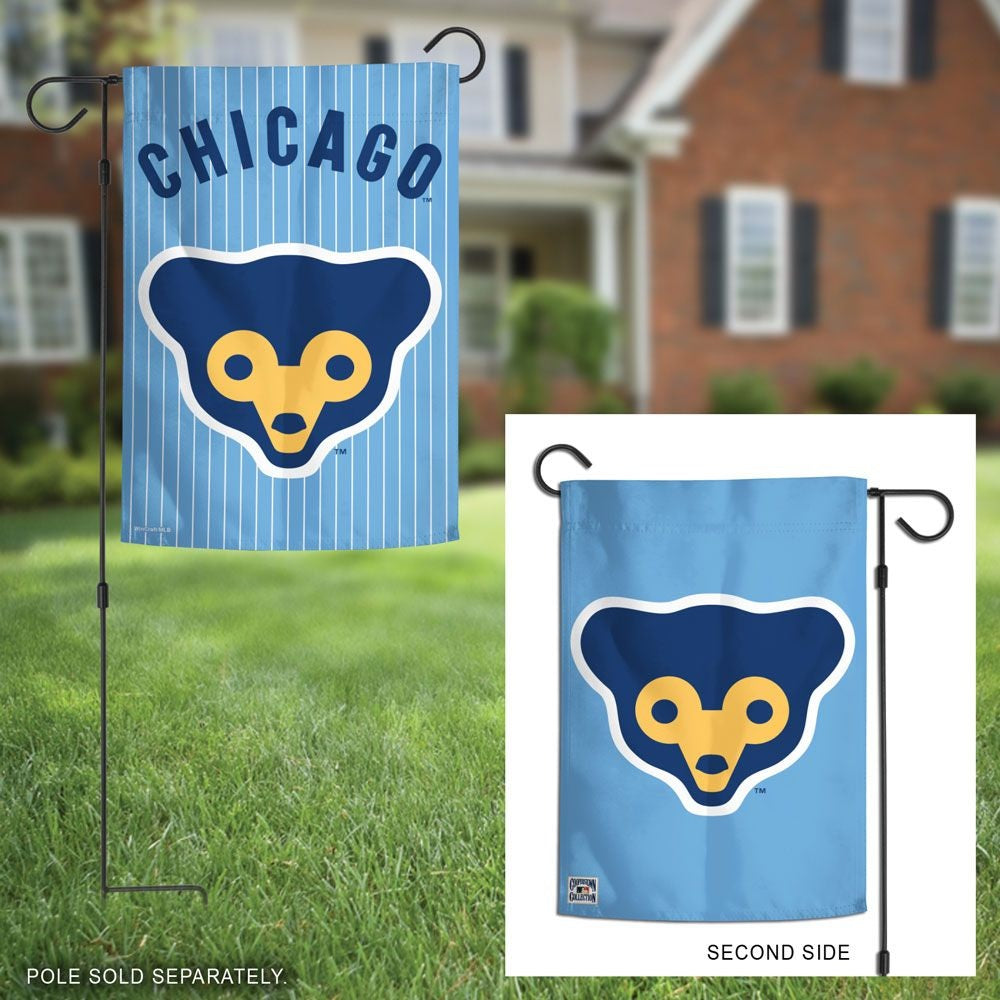 Chicago Cubs Garden Flag 2 Sided Retro Logo
