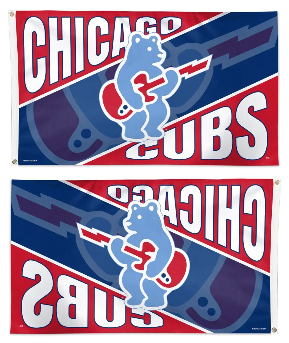 Chicago Cubs Rock Bear 3x5 Flag