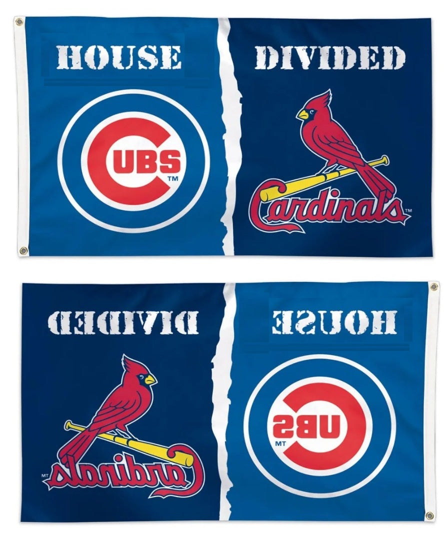 Chicago Cubs St Louis Cardinals House Divided Flag 3x5