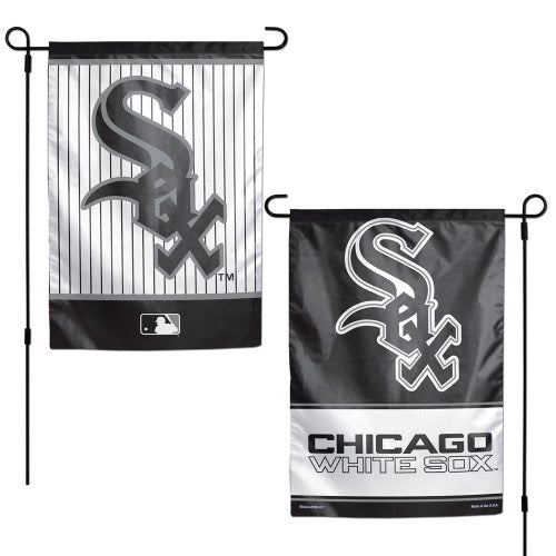 Chicago White Sox Garden Flag 2 Sided Pinstripe