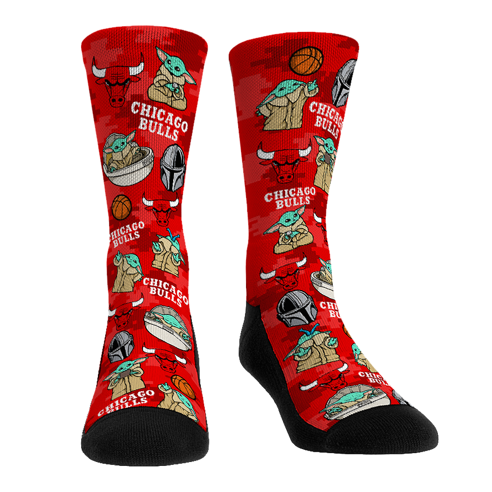 Chicago Bulls - Star Wars  - Grogu All-Over | Rock 'Em Socks