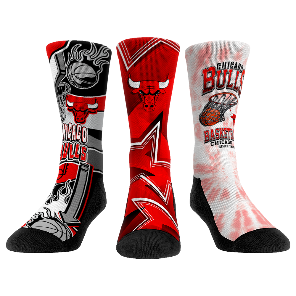 Chicago Bulls - Slam Dunk  - 3-Pack | Rock 'Em Socks