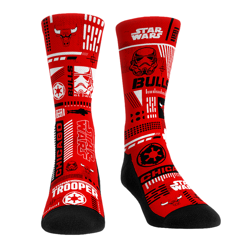 Chicago Bulls - Star Wars  - Stormtrooper Pattern | Rock 'Em Socks
