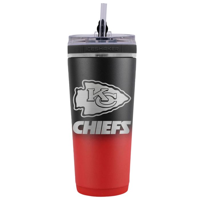 Kansas City Chiefs 26 oz Stainless Steel Ice Shaker Bottle 1