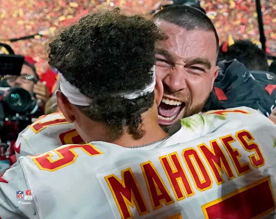 Patrick Mahomes & Travis Kelce Super Bowl LVII Champions Kansas City Chiefs 8" x 10" Football Photo