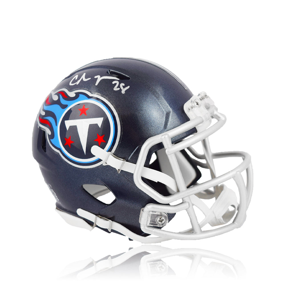 Chris Johnson Tennessee Titans Autographed Football Speed Mini-Helmet 1