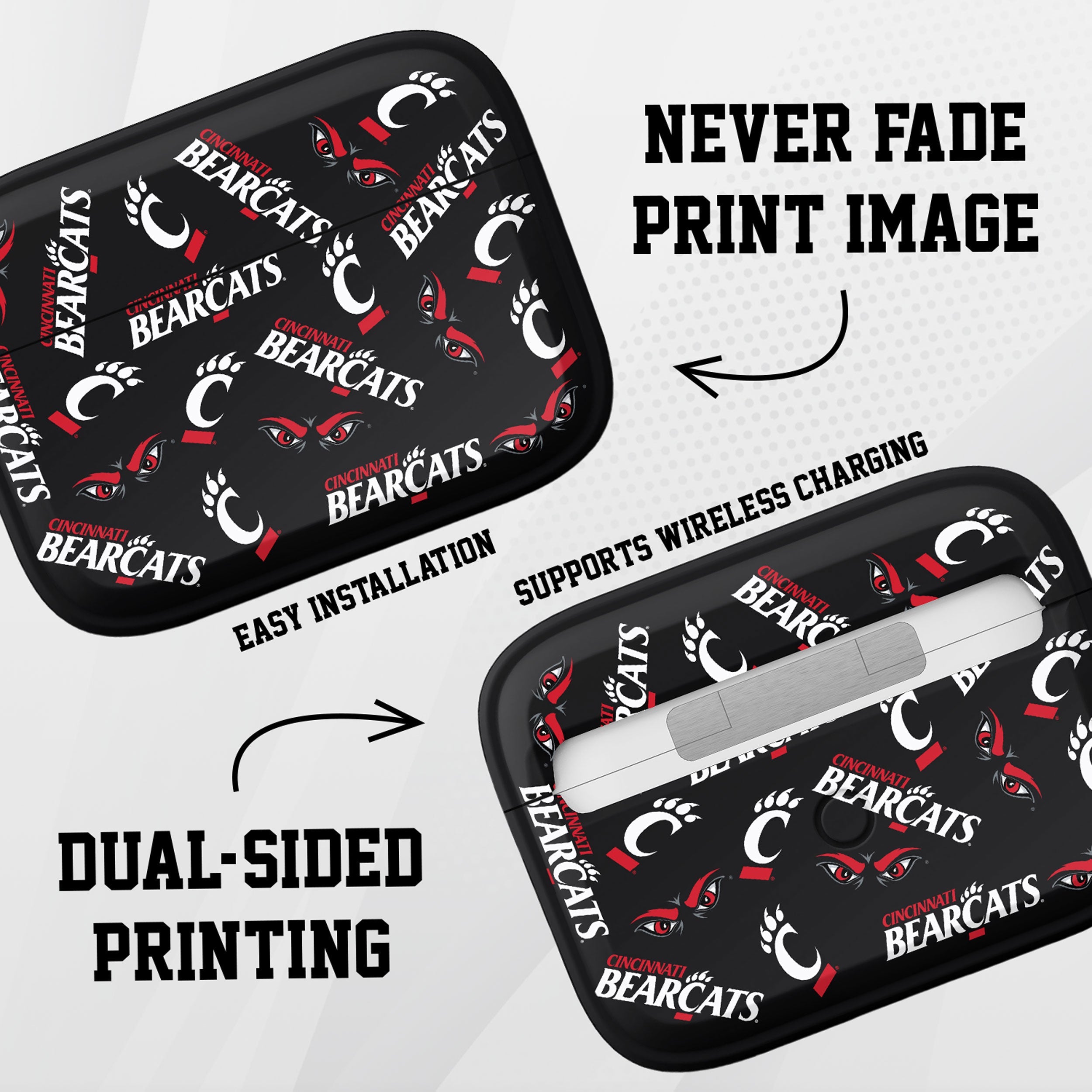 Cincinnati Bearcats HDX AirPods Pro 1 & 2 Case Cover 7