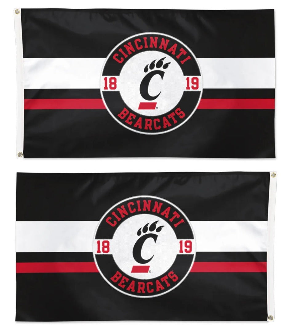 Cincinnati Bearcats Applique Flag 2 Sided