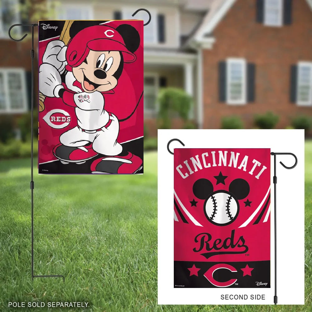 Cincinnati Reds 2 Sided Mickey Mouse Garden Flag 2