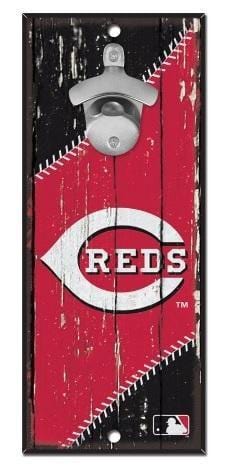 Cincinnati Reds Bottle Opener Wood Sign 1