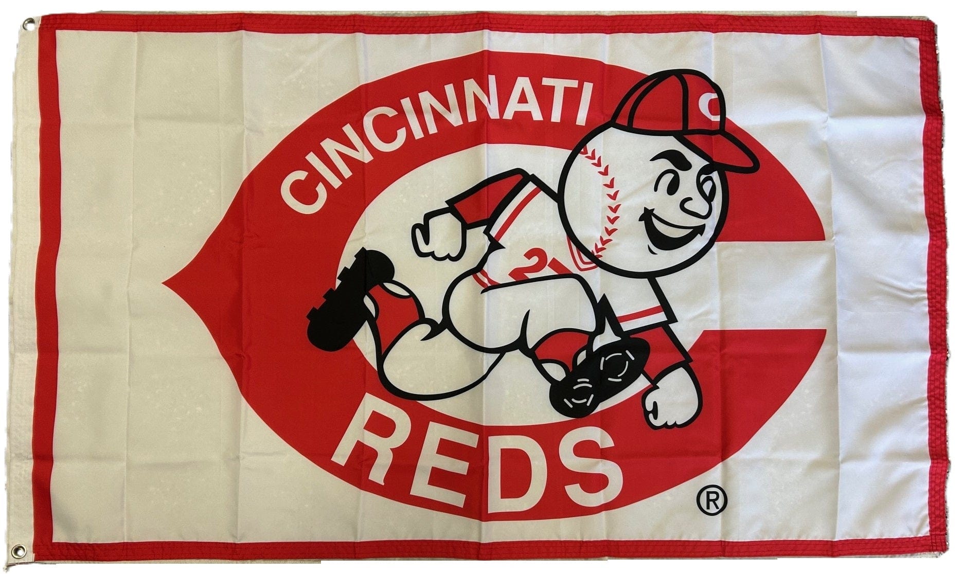 Cincinnati Reds Flag 2x3 Retro Logo 2 Sided