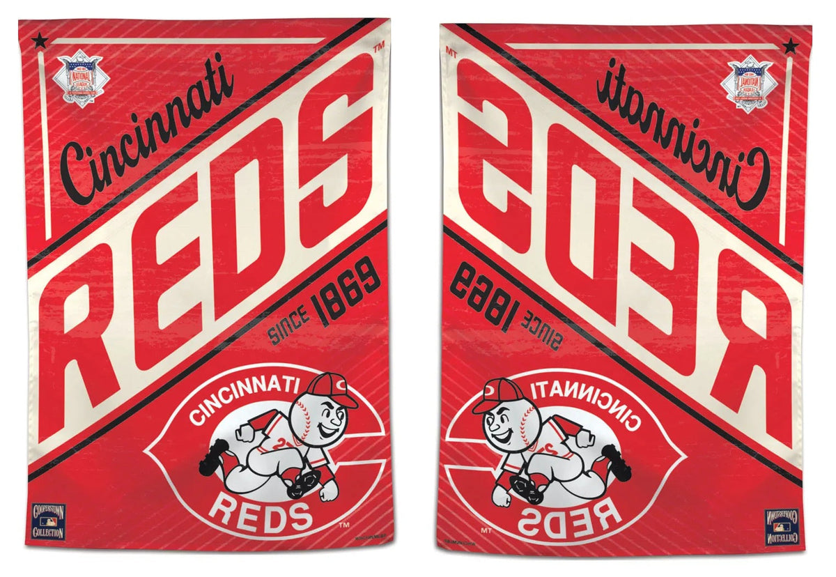 Cincinnati Reds Flag Throwback Logo House Banner