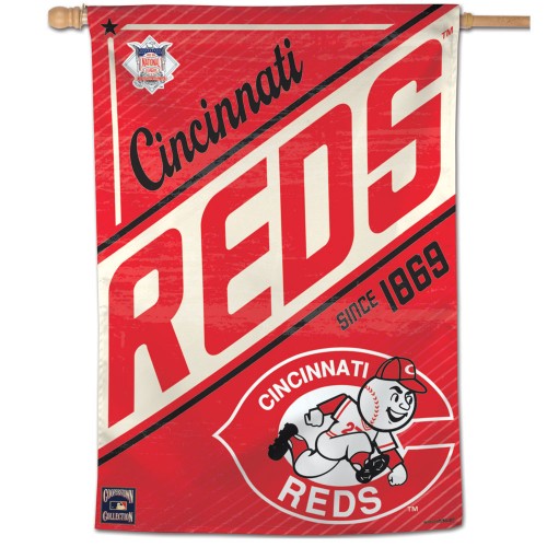 Cincinnati Reds Flag Throwback Logo House Banner