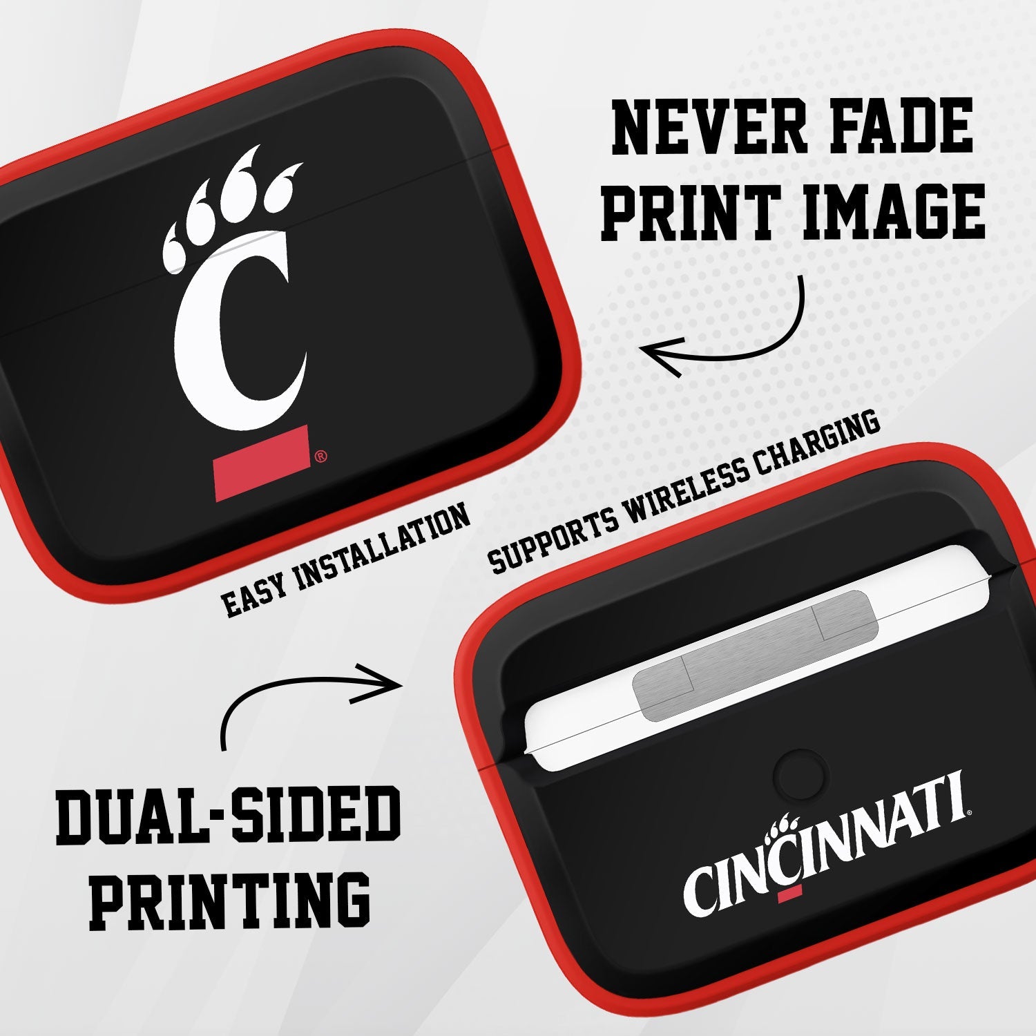 Cincinnati Bearcats HDX AirPods Pro 1 & 2 Case Cover 3