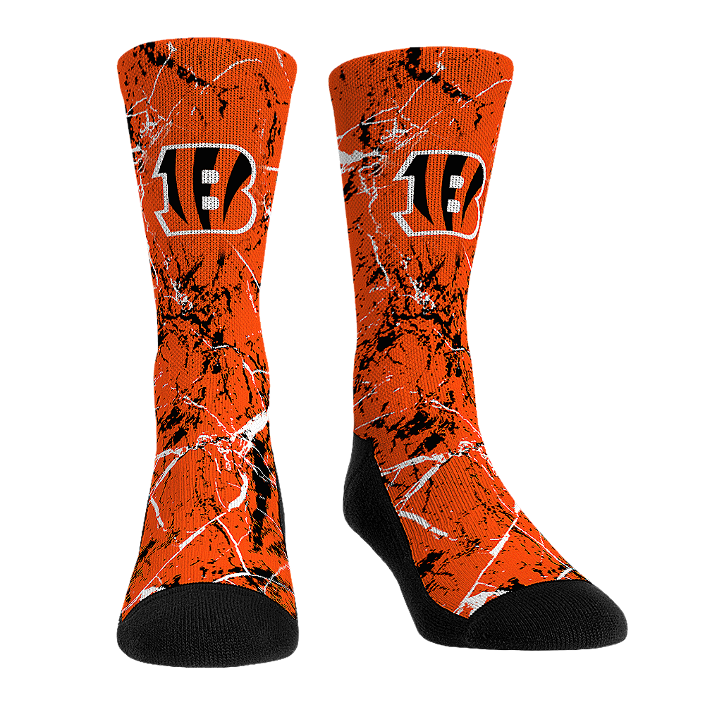 Cincinnati Bengals - Cracked Marble | Rock 'Em Socks 1