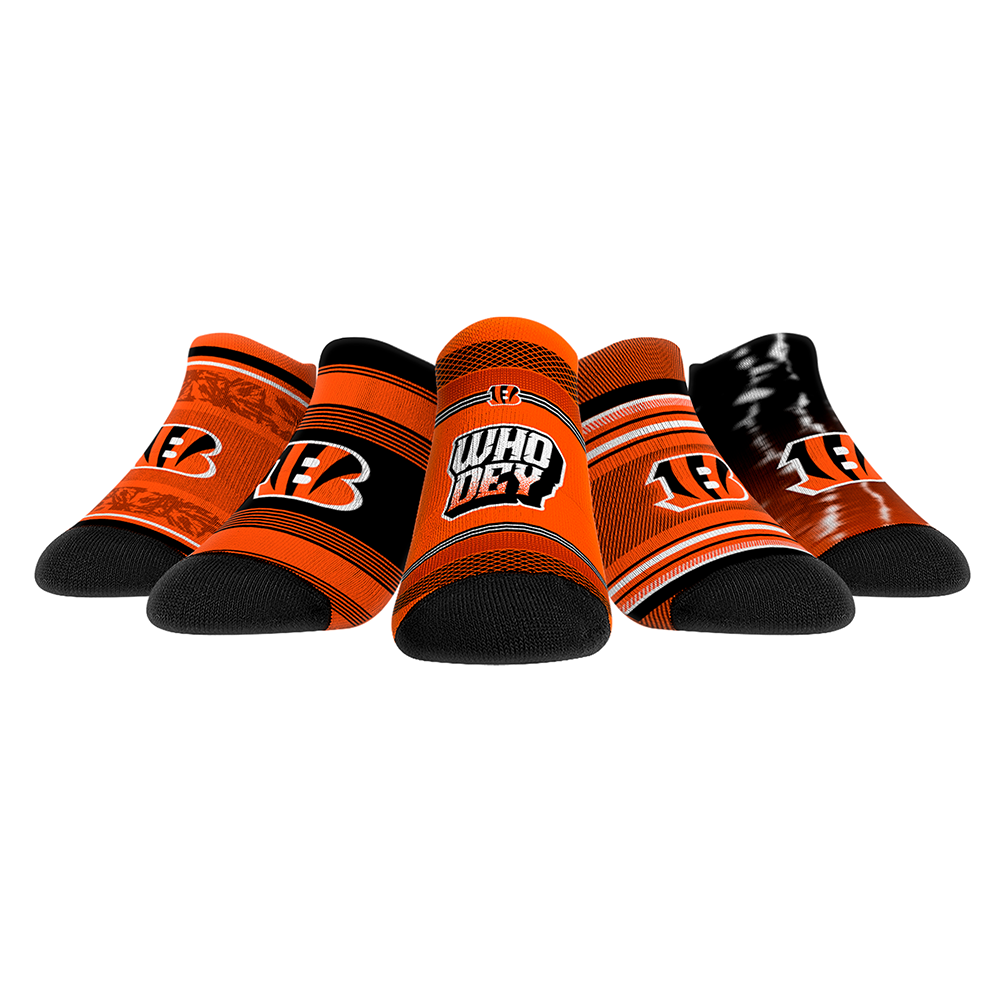 Cincinnati Bengals - Low Cut  - Super Fan 5-Pack | Rock 'Em Socks 1