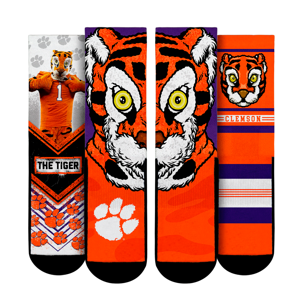 Clemson Tigers - Mascot 3-Pack | Rock 'Em Socks