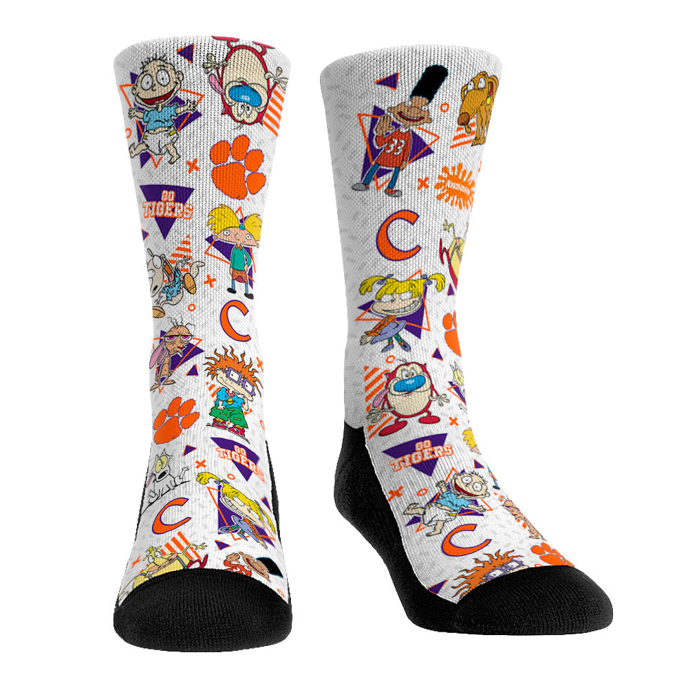 Clemson Tigers - 90's Nickelodeon Characters All-Over | Rock 'Em Socks