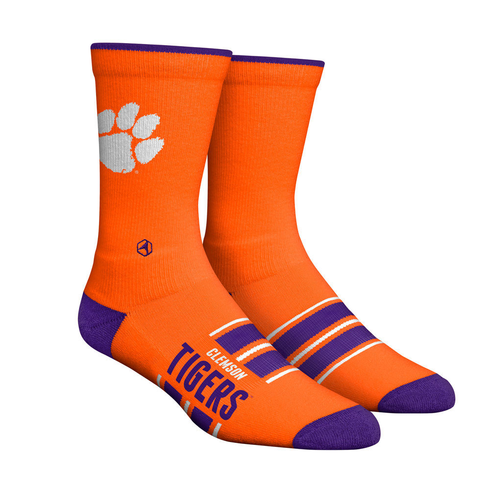 Clemson Tigers - Gametime Stripe (Knitted) | Rock 'Em Socks