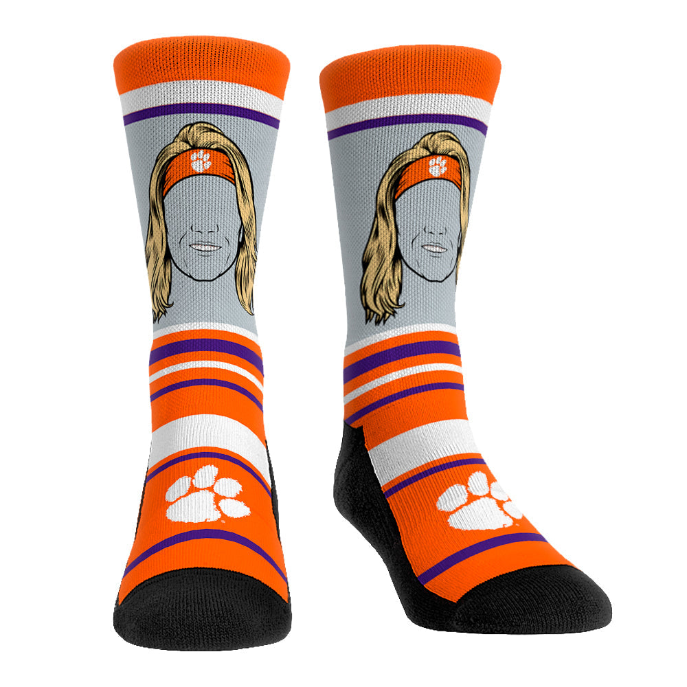 Trevor Lawrence - Clemson Tigers  - Superstar Stripes | Rock 'Em Socks
