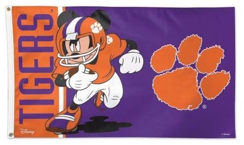 Clemson Tigers Flag 3x5 Mickey Mouse Disney Football 1