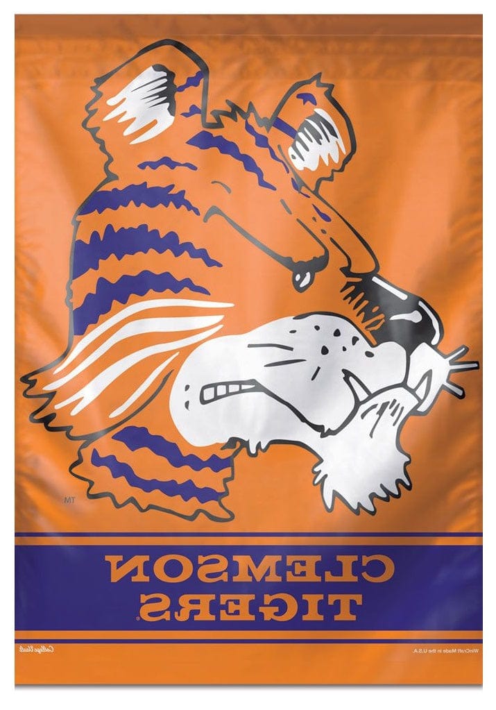 Clemson Tigers Flag Classic Retro Logo House Banner