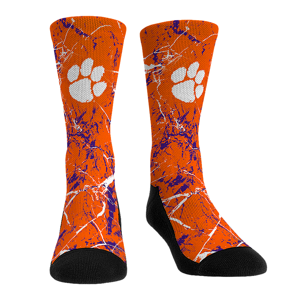 Clemson Tigers - Cracked Marble | Rock 'Em Socks