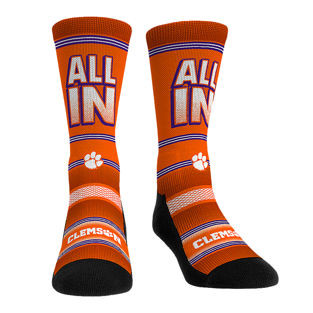 Clemson Tigers - Slogan (All In) | Rock 'Em Socks