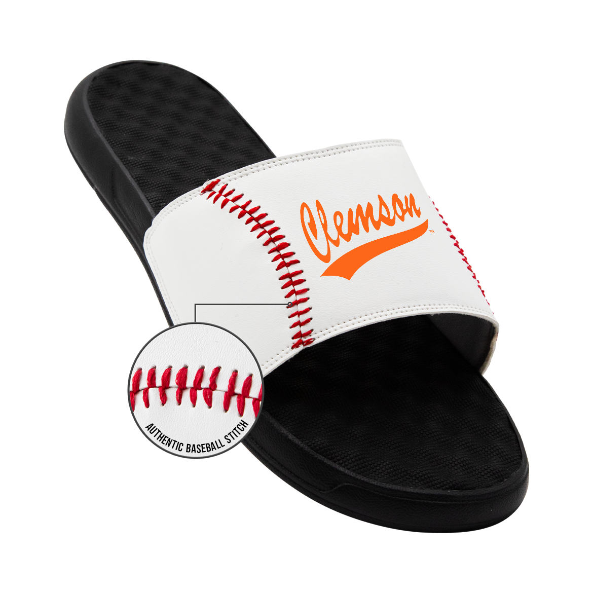 Clemson Tigers Baseball Stitch Slide Sandals 2