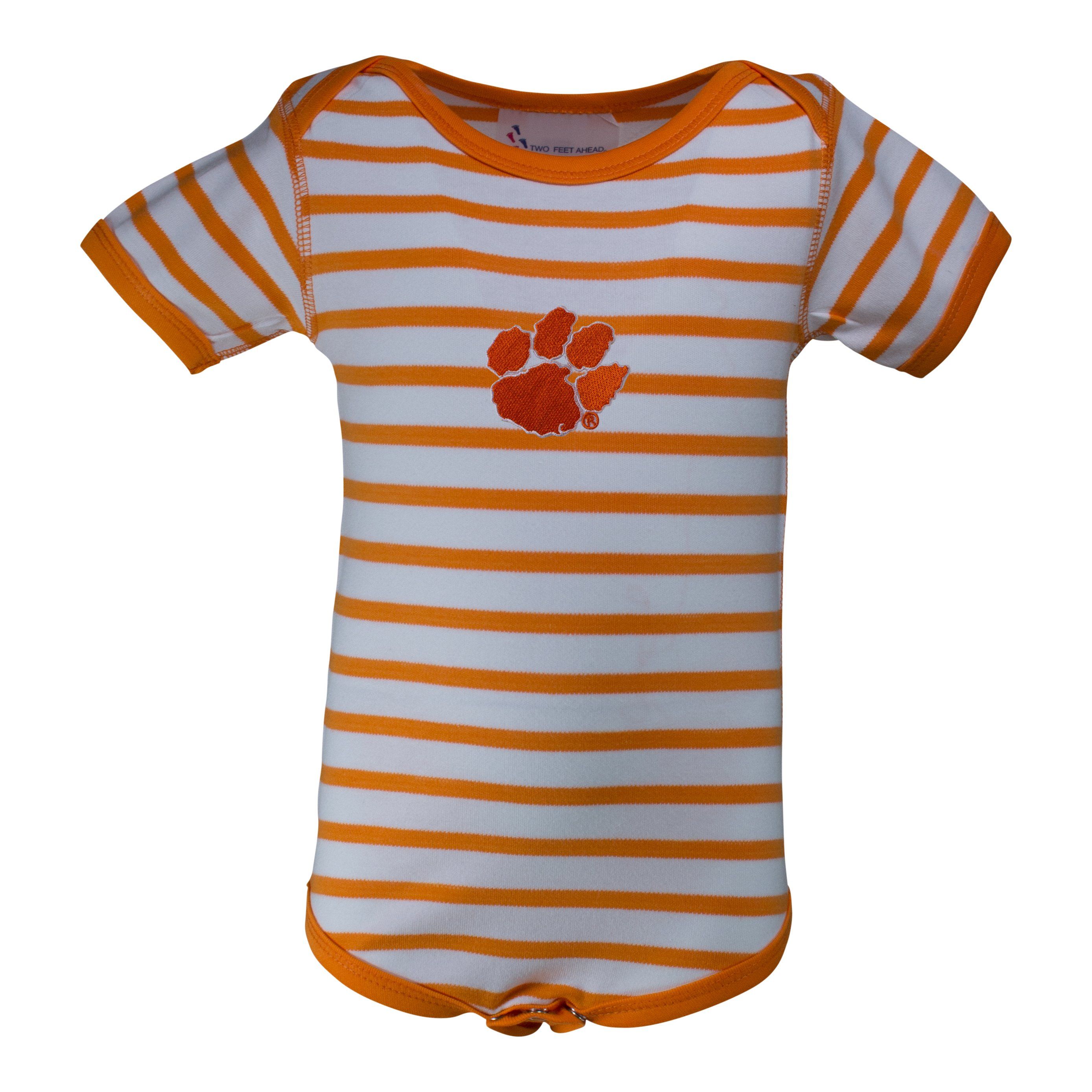 Clemson Stripe Lap Shoulder Creeper | Two Feet Ahead
