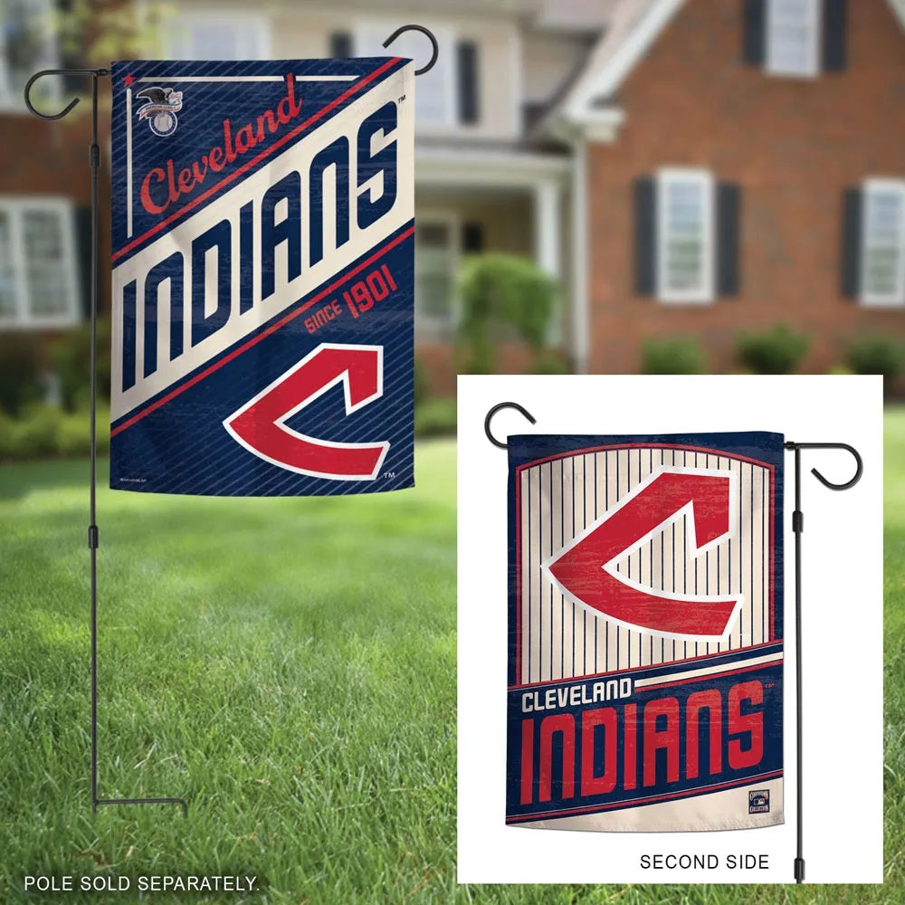 Cleveland Guardians Garden Flag 2 Sided Throwback