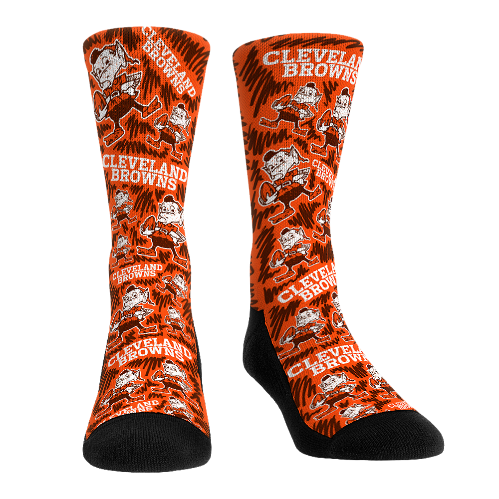 Cleveland Browns - Throwback Logo Sketch | Rock 'Em Socks