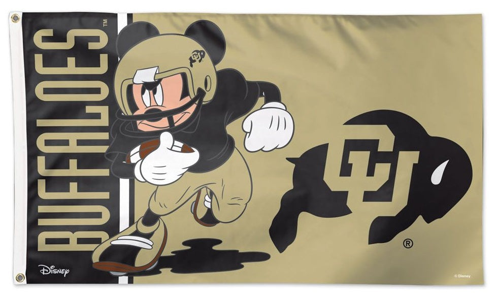 Colorado Buffaloes Flag 3x5 Mickey Mouse Football
