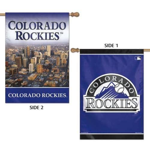 Colorado Rockies Banner 2 Sided Logo MLB House Flag 1