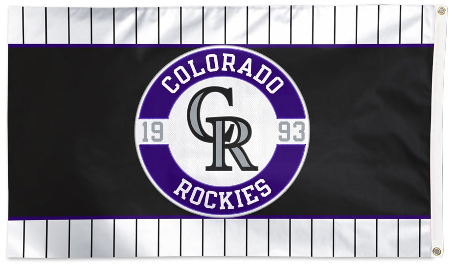 Colorado Rockies Embroidered Flag 2 Sided 3x5