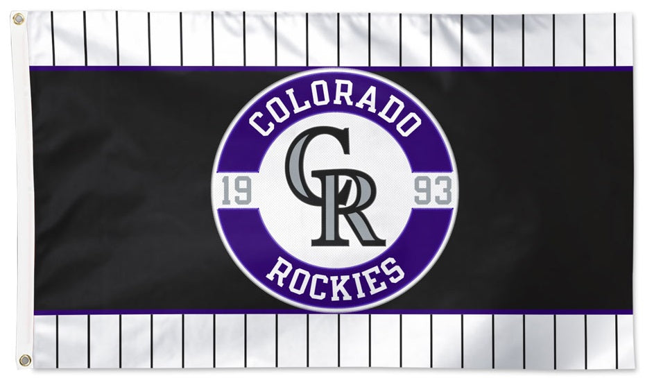 Colorado Rockies Embroidered Flag 2 Sided 3x5