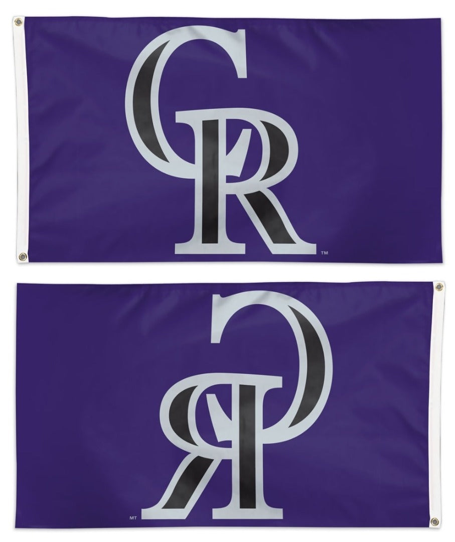 Colorado Rockies Flag 3x5 CR Logo Purple
