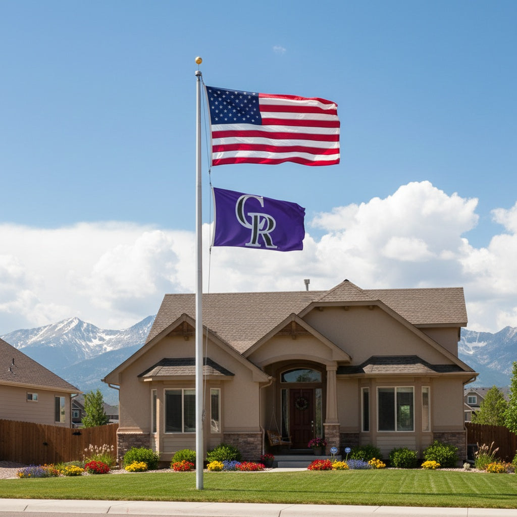 Colorado Rockies Flag 3x5 CR Logo Purple