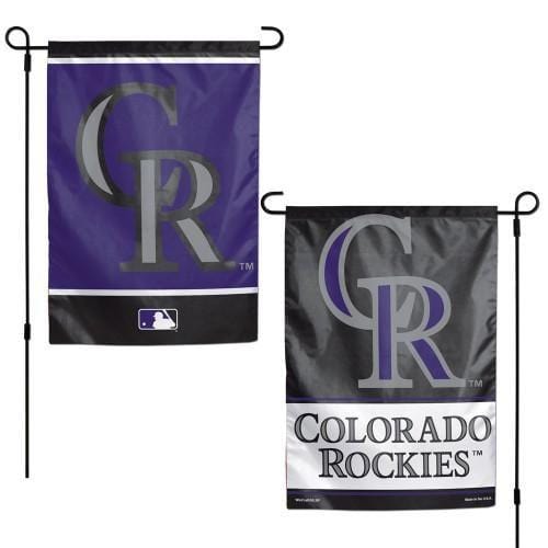 Colorado Rockies Garden Flag 2 Sided Double Logo